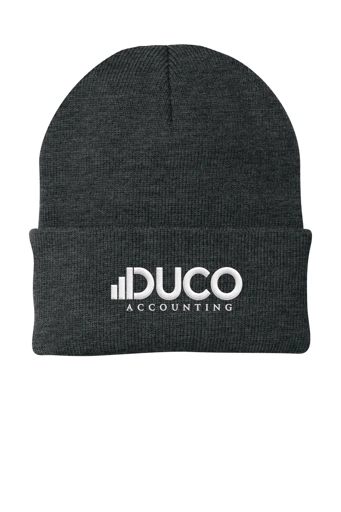 Variant Image for CP90 - Port & Co™ Knit Cap - Duco - White 1C - E - Website Duco Accounting