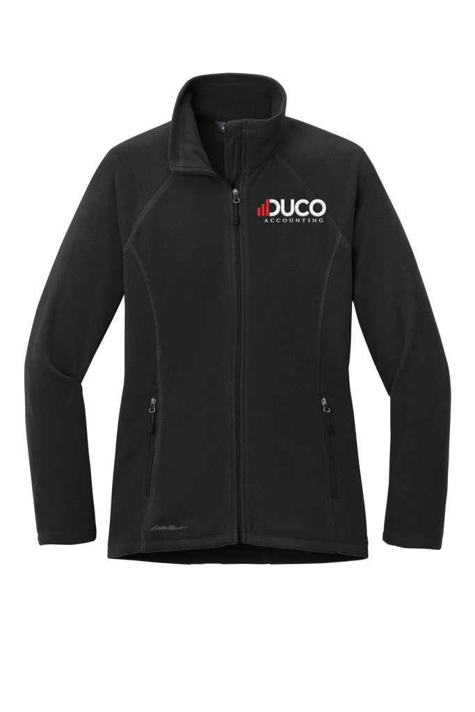 Color Image for EB225 - Eddie Bauer® Women's Full-Zip Microfleece Jacket - Black - Duco - FC White - E