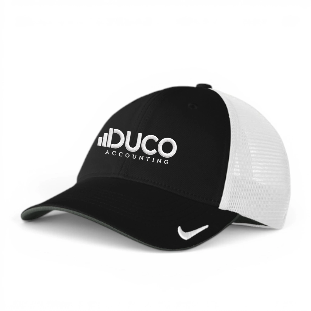 Variant Image for NKFB6448 - Nike Stretch-to-Fit Mesh Back Cap - Duco - White 1C - E - Website Duco Accounting
