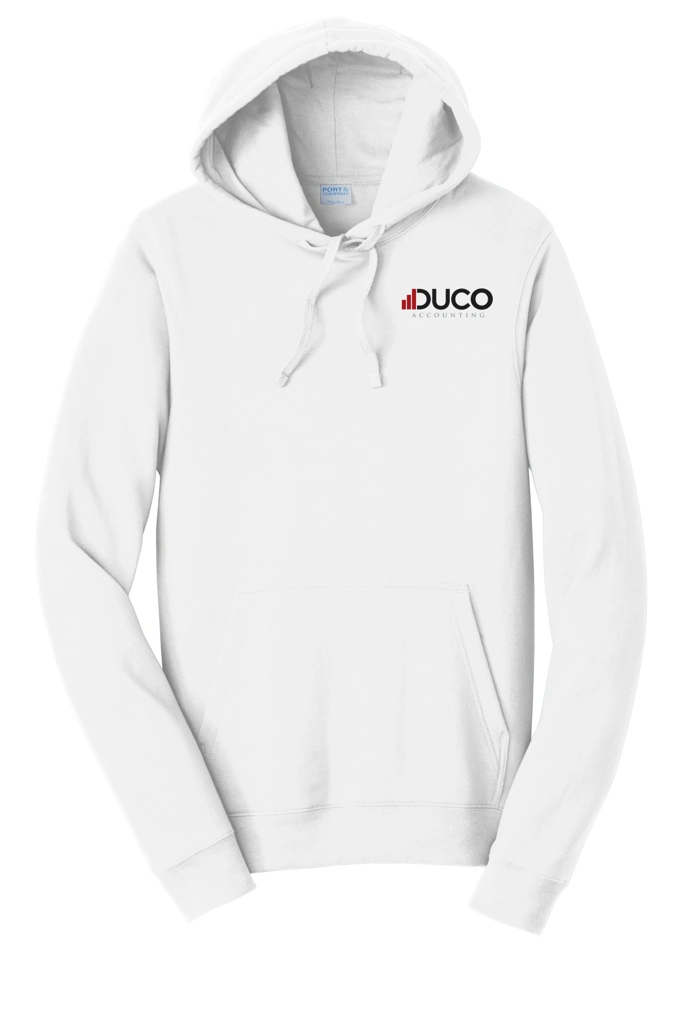 Color Image for PC850H - Port & Co™ Fan Favorite™ Fleece Pullover Hooded Sweatshirt - White - Duco - FC D