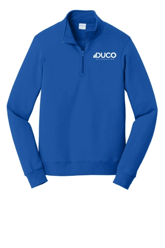 Variant Image for PC850Q - Port & Co™ Fan Favorite™ Fleece 1/4-Zip Pullover Sweatshirt - Duco - 1C White - D - Website Duco Accounting