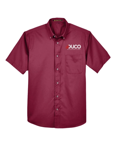 Variant Image for M500S - Harriton Men's Easy Blend™ Twill Dress Shirt With Stain-Release - Duco - FC White - E - Website Duco Accounting