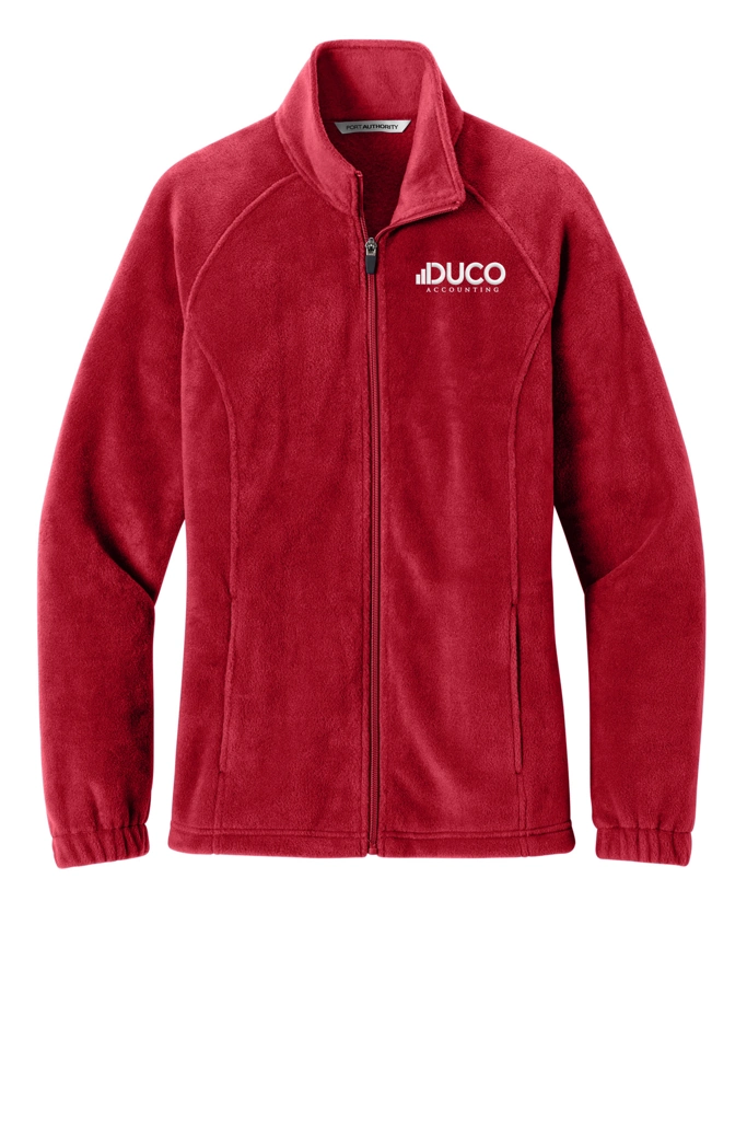 Variant Image for L190 - Port Authority® Women’s Plush Fleece Full-Zip Jacket - Duco - White 1C - E - Website Duco Accounting