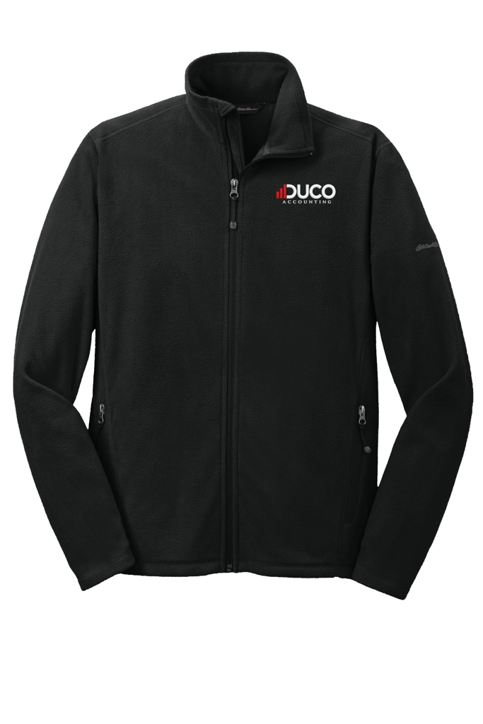 Color Image for EB224 - Eddie Bauer® Full-Zip Microfleece Jacket - Black - Duco - 2C White - E