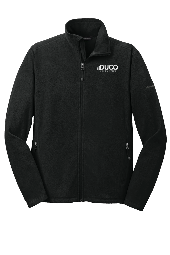 Color Image for EB224 - Eddie Bauer® Full-Zip Microfleece Jacket - Black - Duco - White 1C
